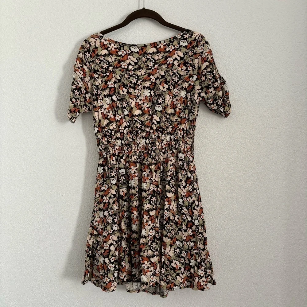 Free People Women's Size 4 Multicolor Floral Forget Me Not Mini Dress